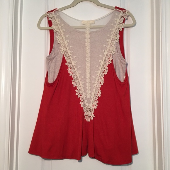 Beautiful Rust Colored Lace Top! - Picture 3 of 5